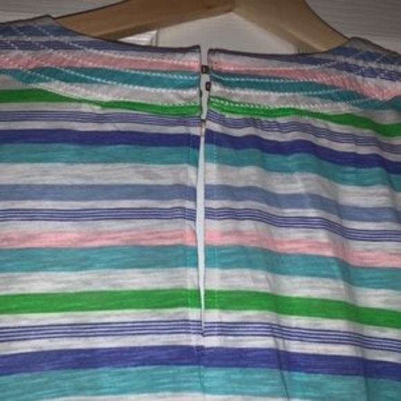 HiHo Peyton Romper beach wear coverup blue green white and pink Multi-stripe XS - Picture 7 of 8